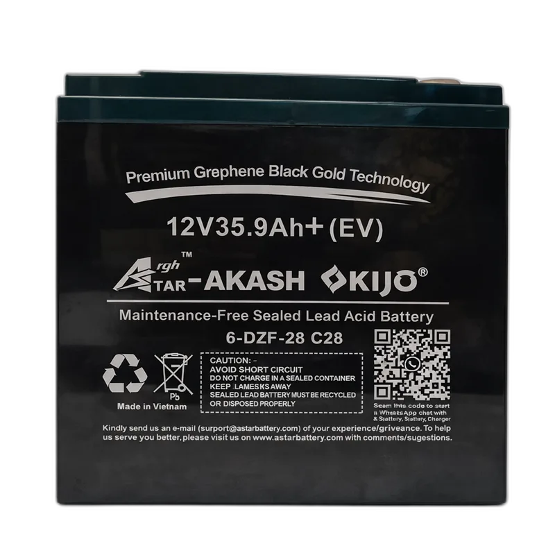 Astar 12V 35.9Ah Lead Acid Battery for Electric Scooter